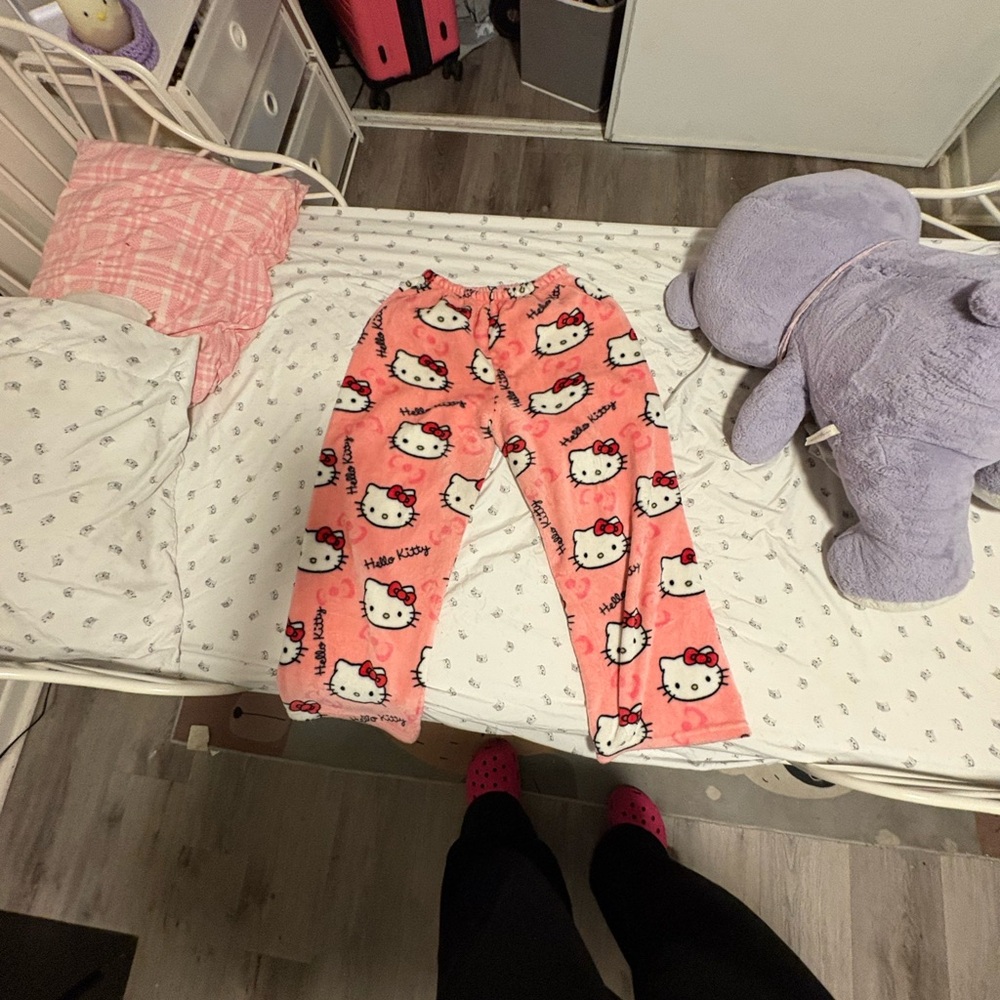 Hello Kitty Coral Pajama Bottoms for Kids